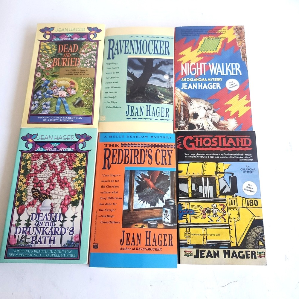 Lot of 6 Jean Hager PB Vintage Novel Ghostland Cozy Mystery NOS Unread Excellent